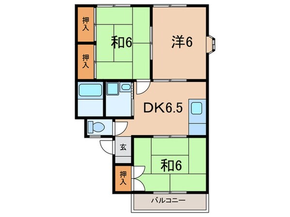 フローラルシティⅠC棟の物件間取画像